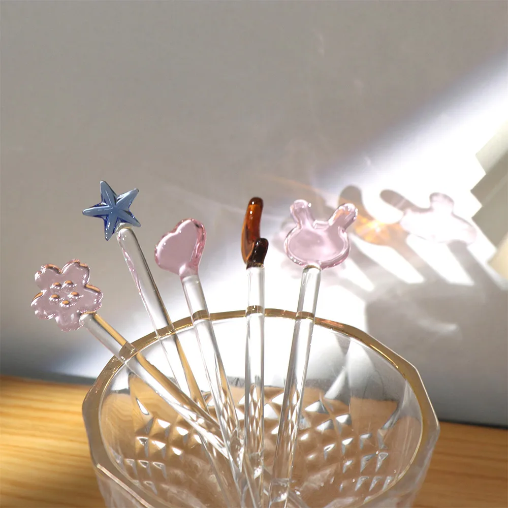 Agitator Easy to Use Coffee Tools Mix Cocktails High texture Juice Mixing Spoon Stick Stir Bar Dessert Stick Swizzle Sticks