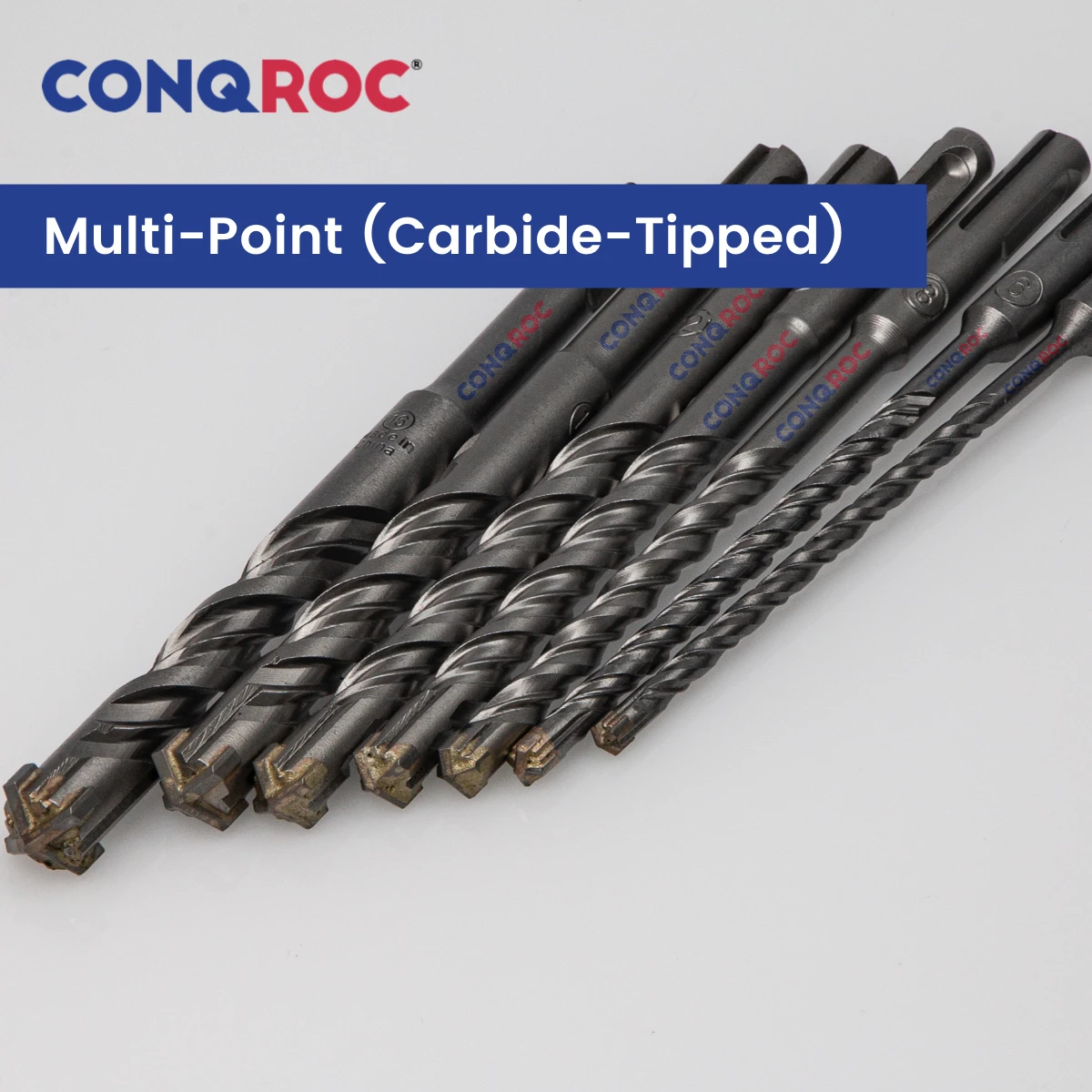 Masonry Drill Bits SDS Plus Shank Carbide-Cross-Tip Length-160mm 5-Piece-Same-Size 7-Option Diameter-5~16mm for Electric Hammer