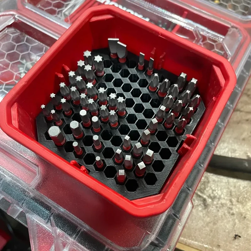 1pc Drill Bit Organizer Insert Fits for Milwaukee Screwdriver Bits Storage Holder Workshop Hardware Storage Tray Tools Holder
