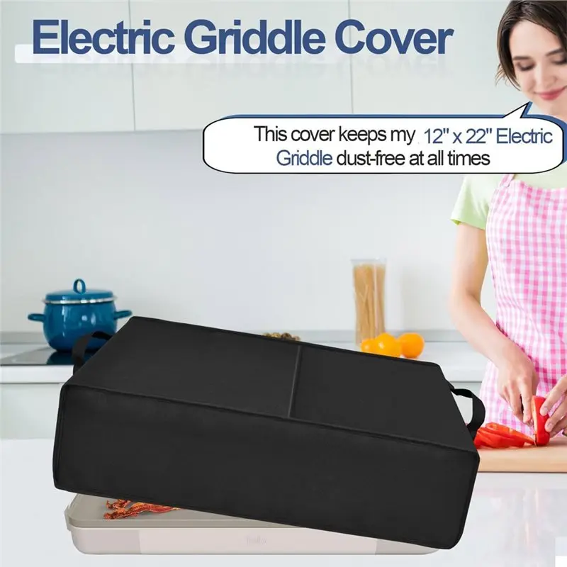 【PARTY  DAY】Dust Waterproof Accessories With Two Side Handles Electric Griddle Cover For Bella 12
