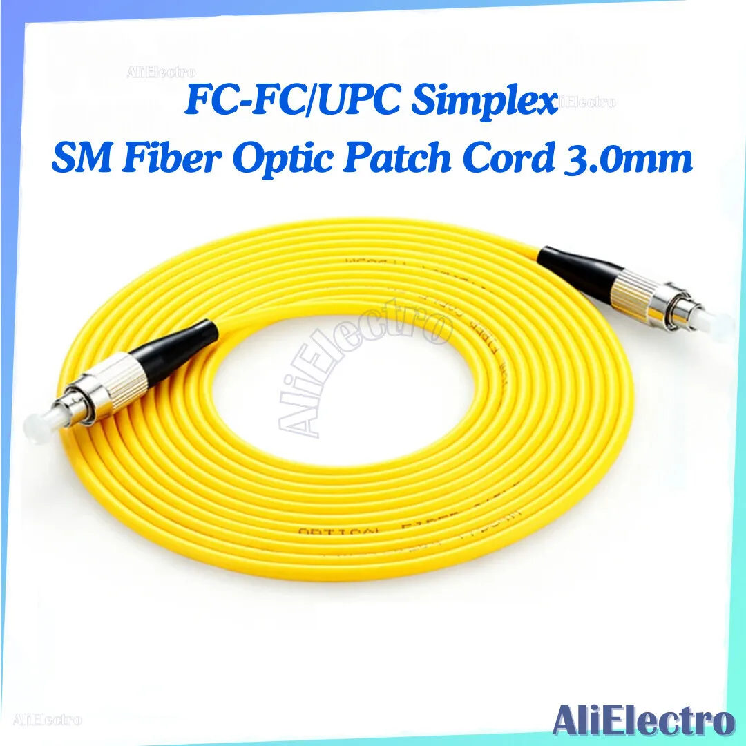 

LSZH Fiber Optic Patch Cord For CATV Network FC-FC SM SX 3mm 9/125um FC/UPC Fiber Optic Patch Cord 10PCS LOT