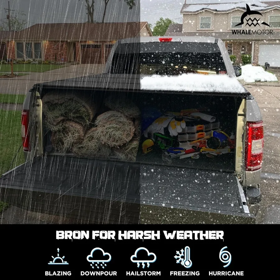 غطاء سرير شاحنة صلب قابل للطي لسيارة دودج رام 1500 موديلات كلاسيكية جديدة 20022025 2500 3500 Series (20032025) معيار 6.4 قدم #5