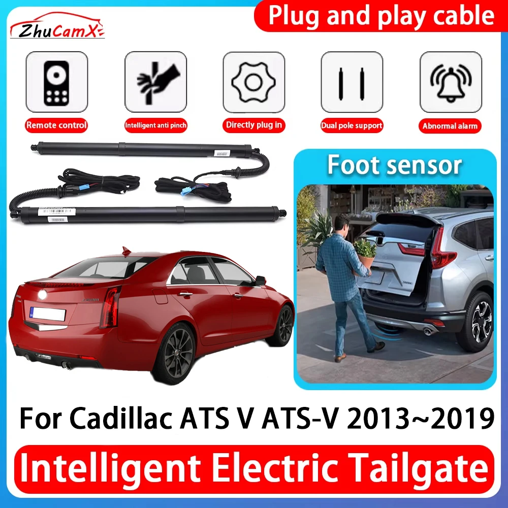 

ZhuCamX Car Power Trunk Electric Suction Tailgate Intelligent Tail Gate Lift Strut For Cadillac ATS V ATS-V 2013~2019