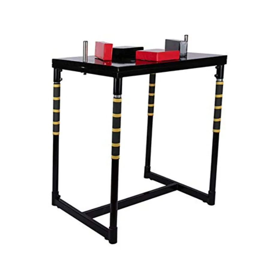 طاولة مصارعة بذراع قياسية للترفيه في صالة الألعاب الرياضية المنزلية والمناسبات التنافسية معدات مصارعة ذات ذراع سوداء متينة مصممة f