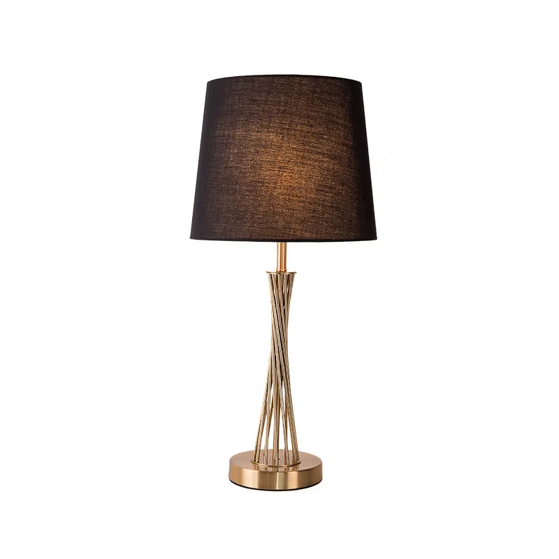 Desk bedside with base switch lighting hotel project bedside luxury modern iron gold