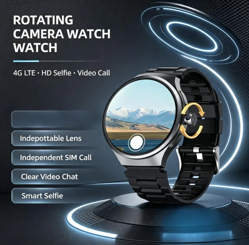 2026 Android Smartwatch For Men Outdoor Sport, SIM Card WiFi GPS Independent Calling Touch Screen Smart Watch