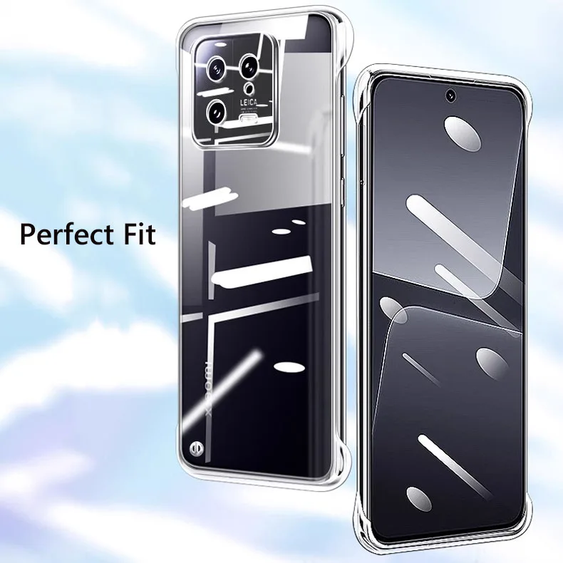 Frameless Clear Hard Back Cover Case For Xiaomi 13 14 13T Pro Lite Ultra 12 Pro 12X Xiaomi13 Pro Xiaomi13 Lite  Coque Phone Case