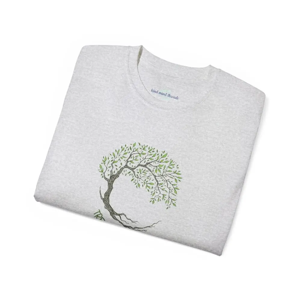 Kind Mind Tree Hugger 100% Cotton Tee - Unisex, Classic Fit, Eco-Friendly