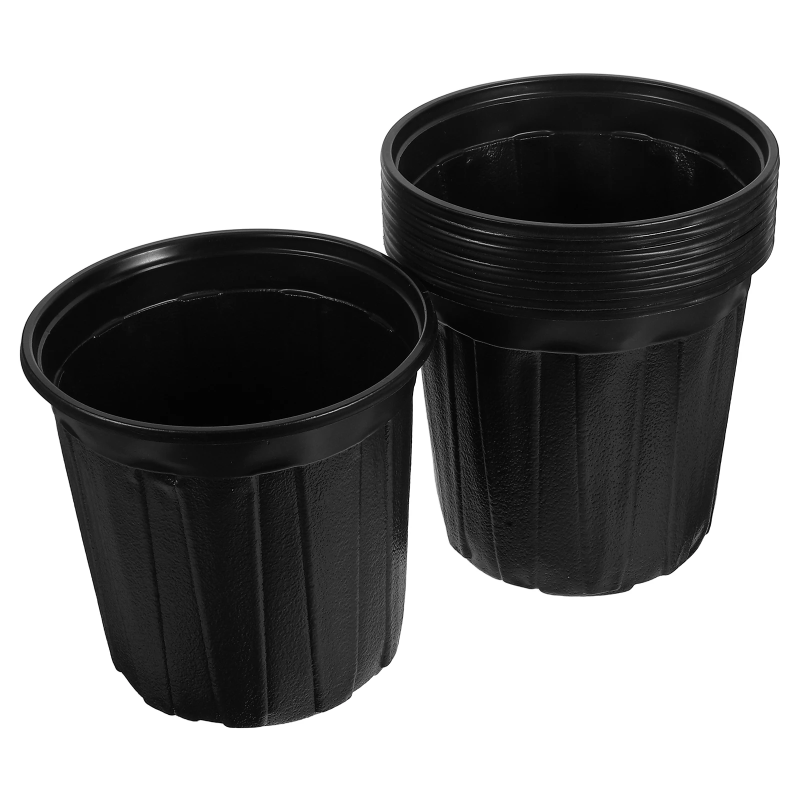 

10pcs Seedling Pot Black Plastic Gallon Nursery Planter Large Container with Drainage Holes for Outdoor Garden Supply