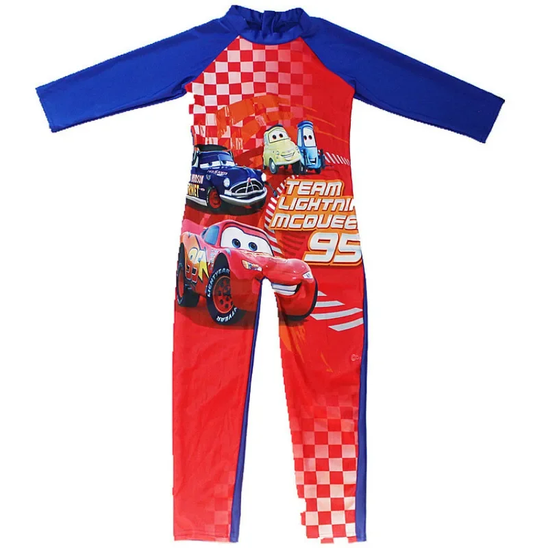 Boys Girl One Piece Swimsuits Swimwear Bathing Suit Spiderman Cars McQueen Frozen Elsa Long Sleeve Swimming Kids Sport Beachwear