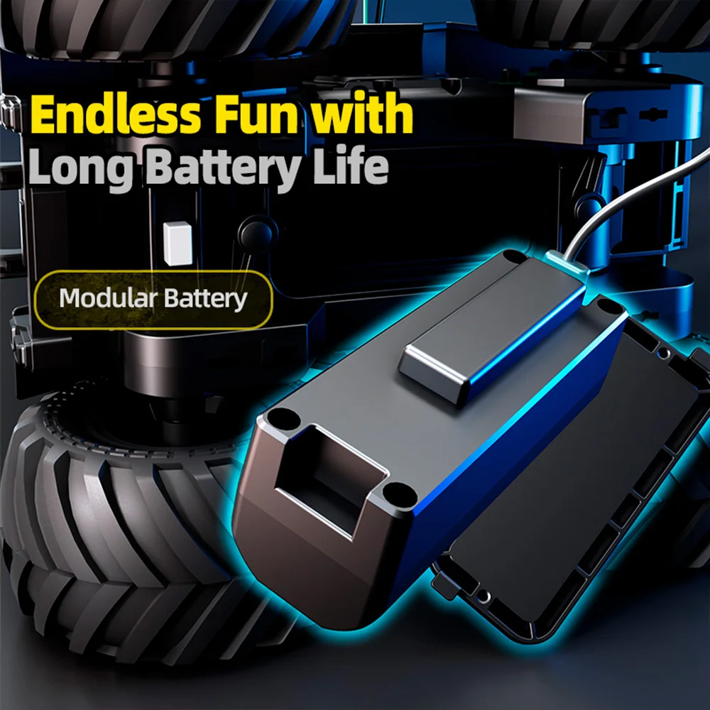 Voiture RC 9IMOD, échelle 1/24, étanche, 4WD, 2.4Ghz, Q210, eau, terre, double Mode, voiture de cascade amphibie, une clé pour démarrer, voiture tout-terrain RC