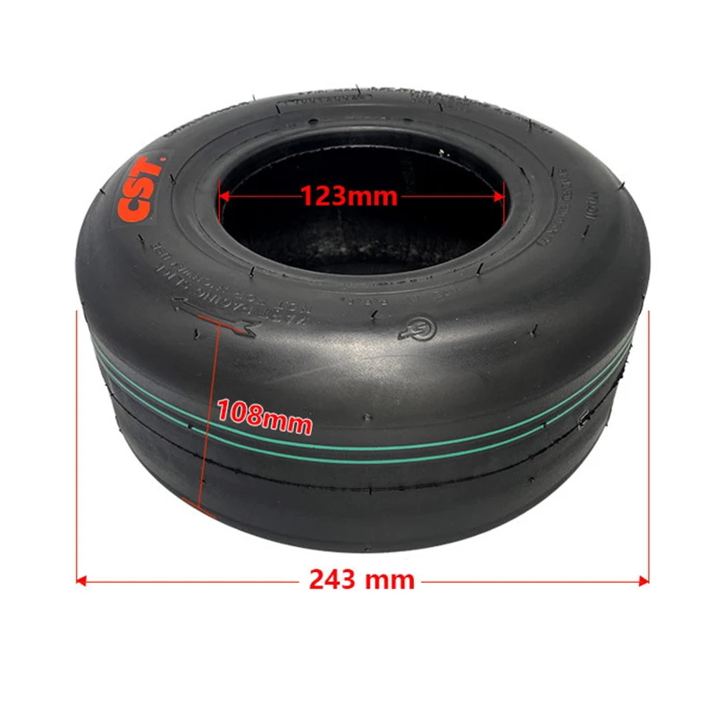 10x3.60-5 CST Tire Smooth Vacuum Tire for Go Karting Front Wheel Drift Tyre