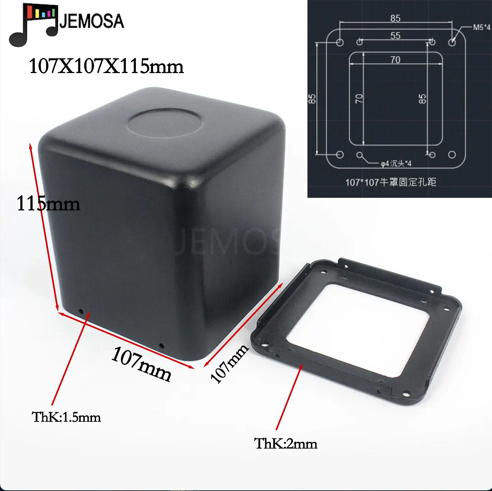 1PC Amplifier Transformer Cover Protect Iron Case Enclosure 65*65*80mm 85*85*100mm 107*107*115mm 123mm Hifi Audio Vintage Tube