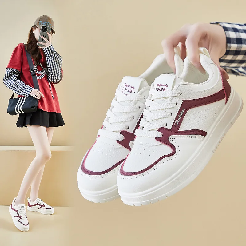 

​Women's Chunky Platform Sneakers - 2025 Contemporary White Casual Sporty Footwear