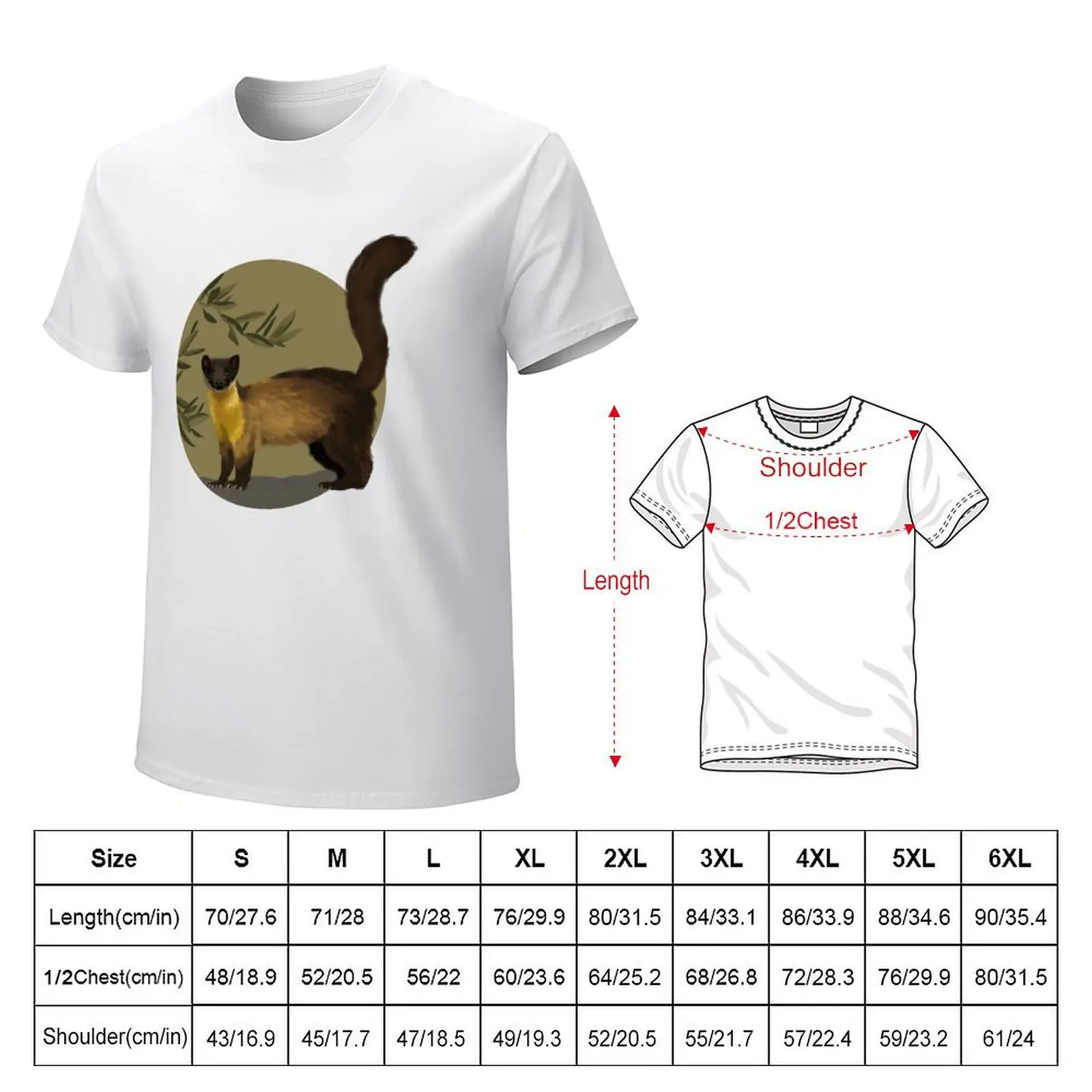 Yellow-Throated Marten T-Shirt anime clothes sports fans oversizeds big and tall t shirts for men