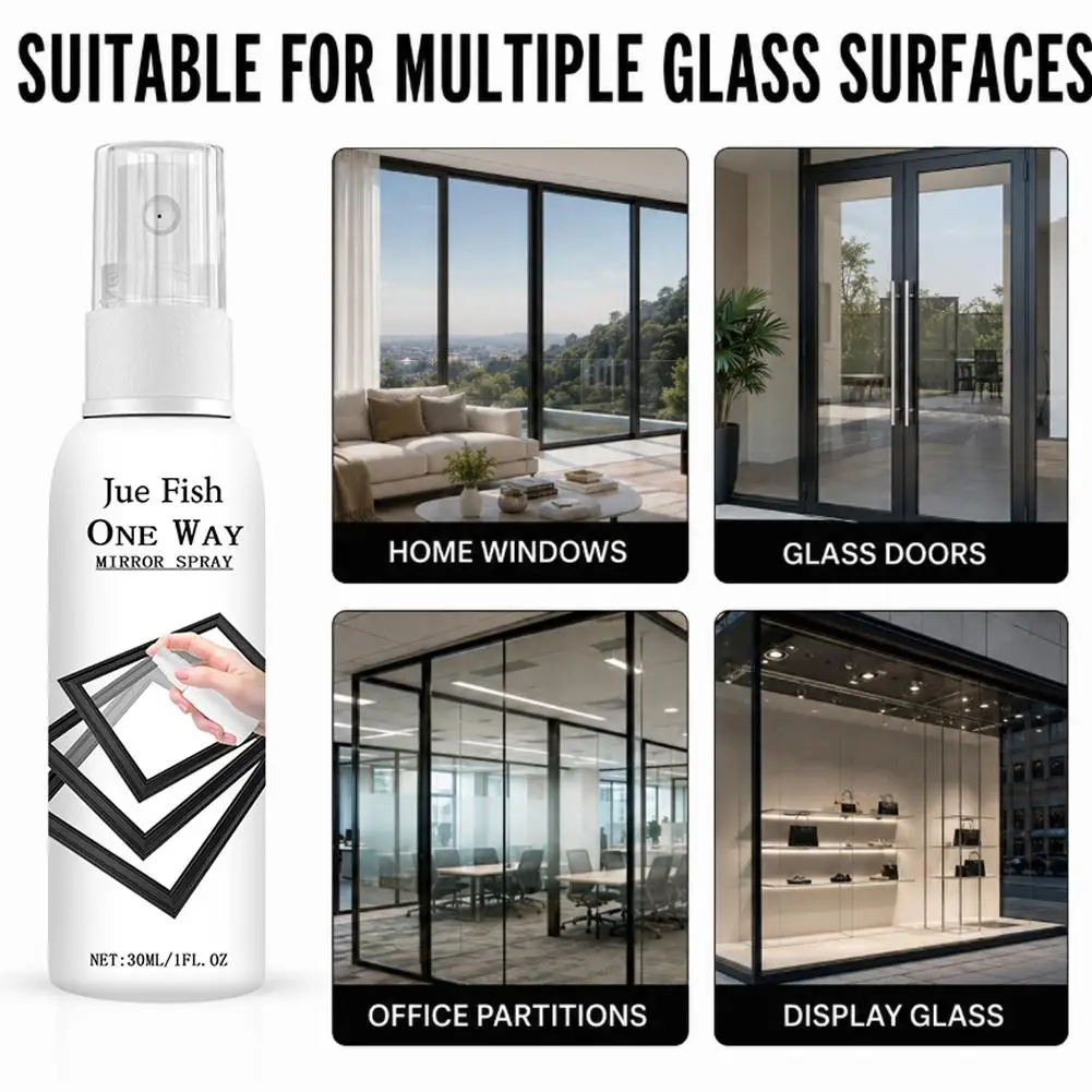 One Way Privacy Glass Spray Anti Peeping Window Film Mirror Effect Insulation UV Blocking Home Car Security Protection Coat