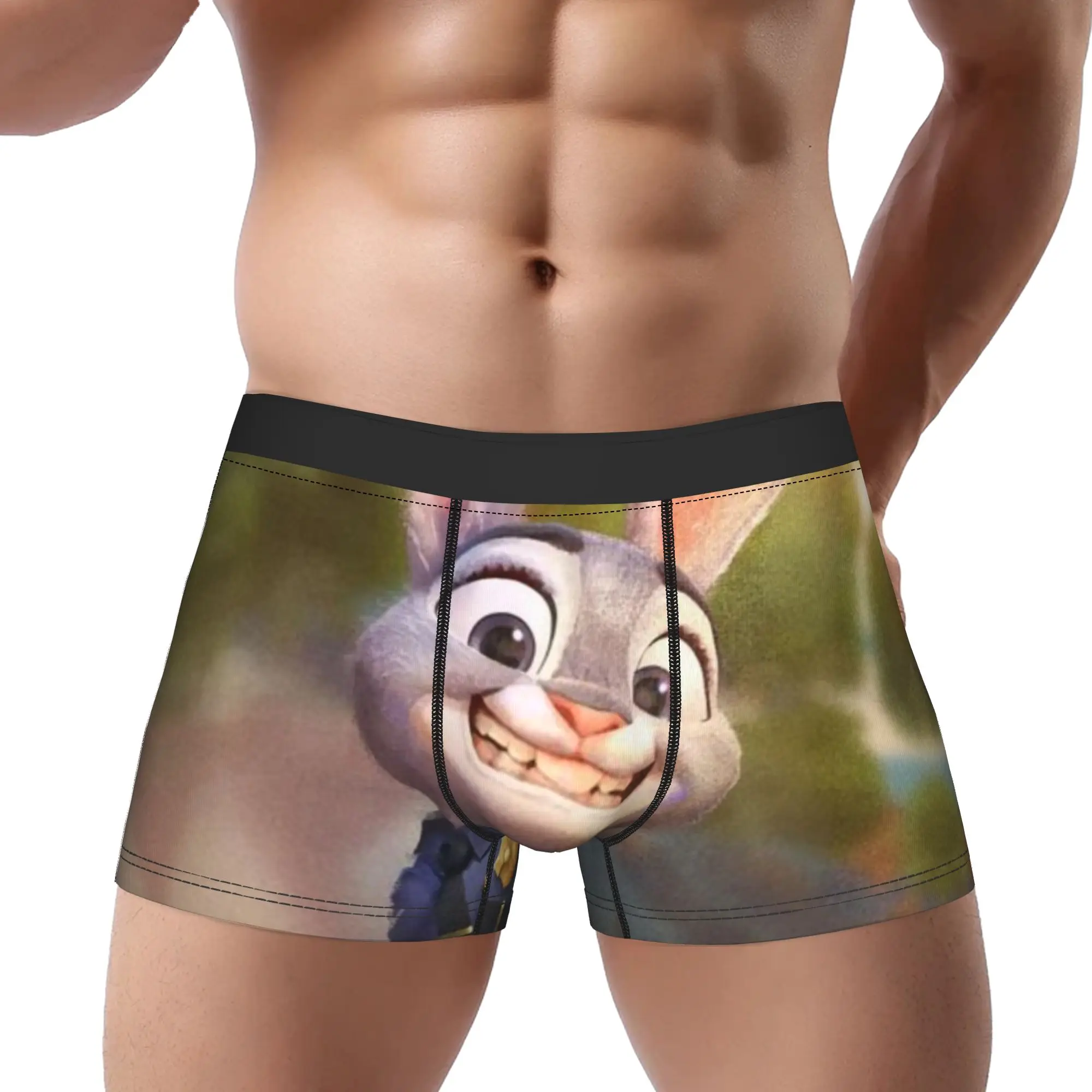 

Трусы Judy Zootopia, мужские трусы, мужское нижнее белье, шорты с принтом, трусы-боксеры