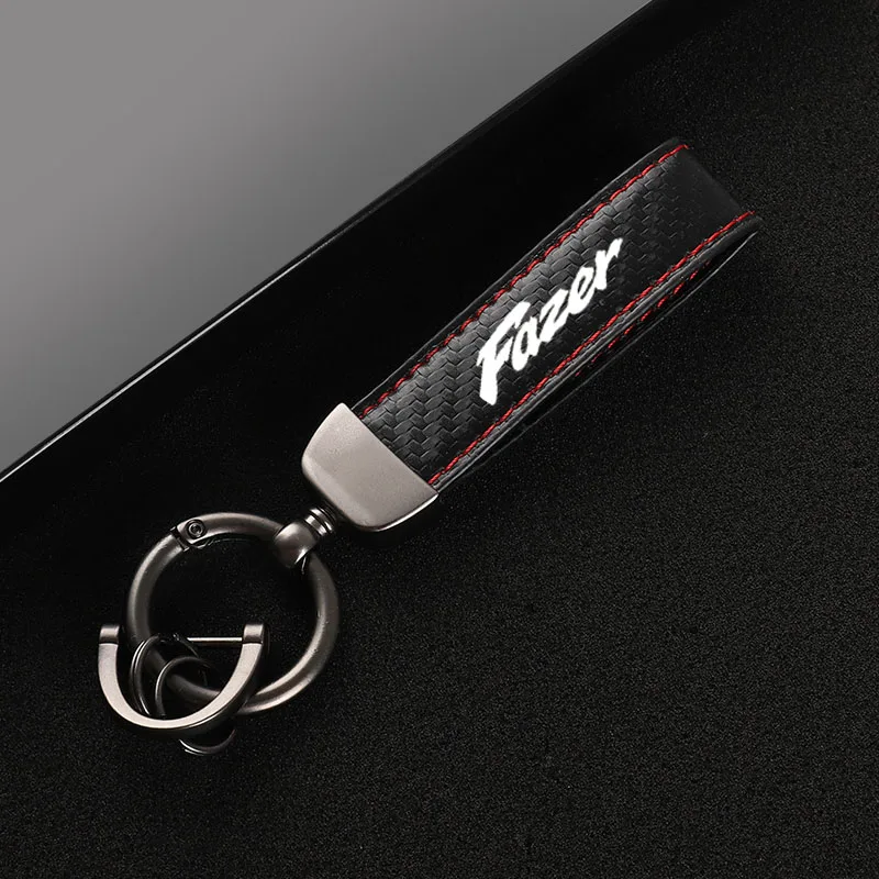 High-Grade Carbon Fiber Motorcycle Keychain Holder Keyring for  Yamaha Fazer 250 8 FZ6 FZ8 FZ1 FZS600  Accessories