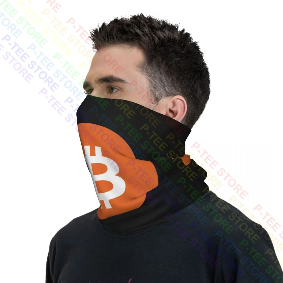 Bitcoin logotipo crypto btc trader investidor negociação pescoço gaiter bandana cachecol máscara facial unisex ourdoor verão pesca