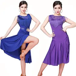 Fringe Latin Dance Dress for Women Latin Dance Dresses for Women Competition Practice Wear Lace Latin Dancing Costumes