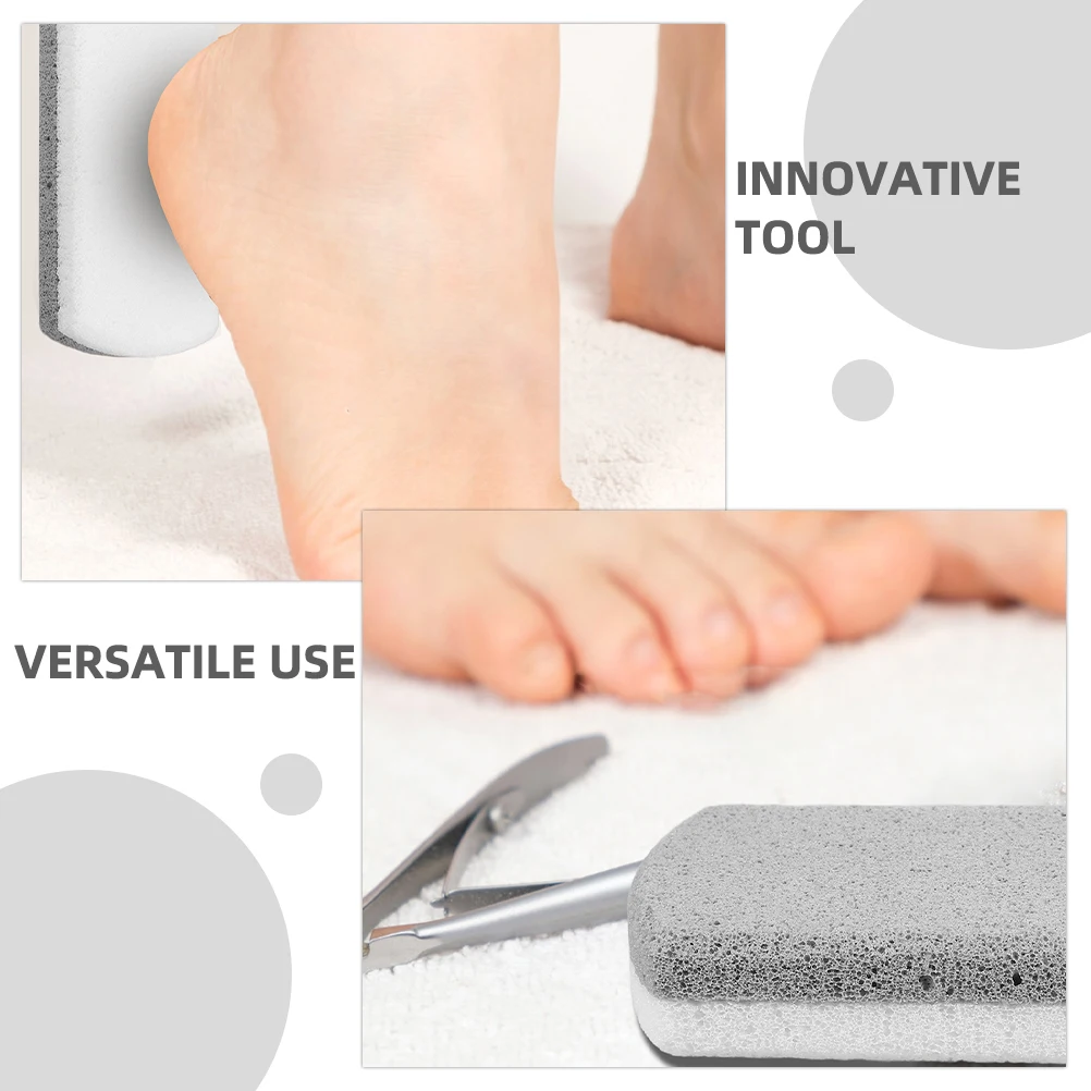

2pcs Dual Sided Pumice Stone Foot Scrubber Hand Exfoliator Dead Skin Removal Tool for Feet Calluses Smoothing Heel Care