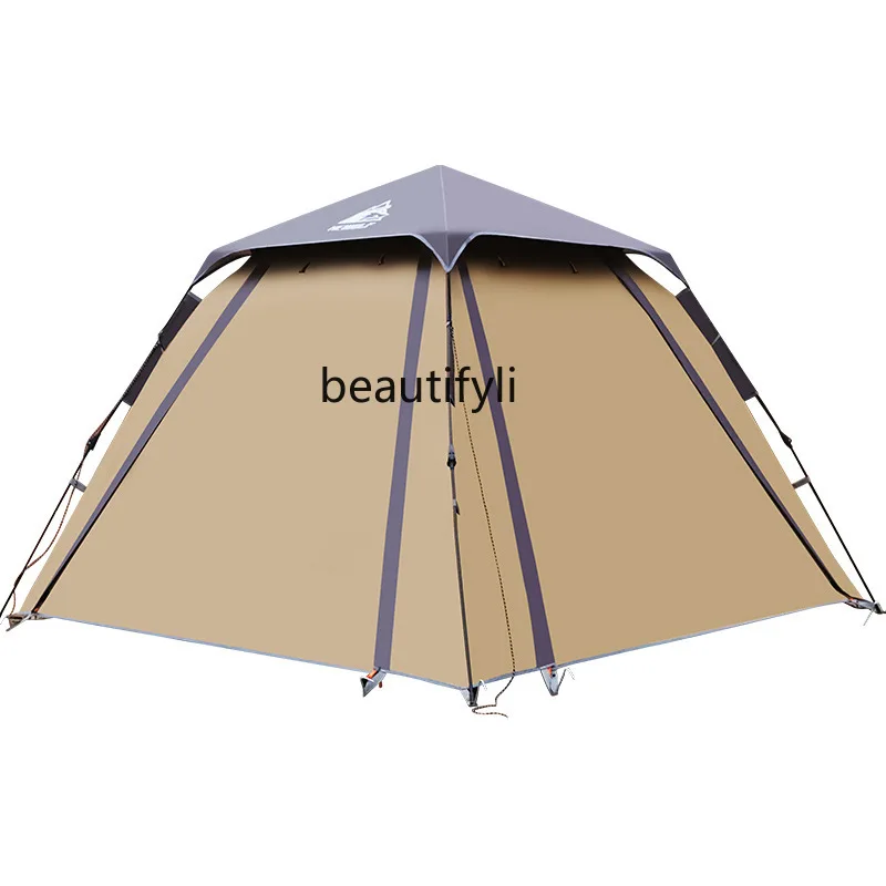 Outdoor Double Layer Rainproof Quickly Open Portable Folding Park Picnic Camping Sunscreen Automatic Tent