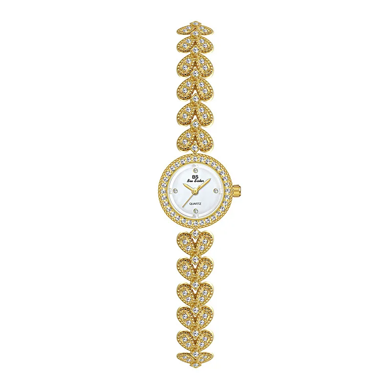 Montre-bracelet à quartz en acier inoxydable pour femme, montre décontractée, bracelet pour femme, diamant de luxe, robe, horloge dames, mode