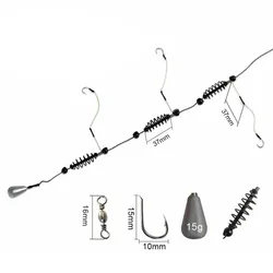 Conjunto de isca artificial para a pesca da carpa, gancho de pesca, alimentador, isca, alimentador, isca, peixe, gabaritos, carpa, ferramentas, 15 a 40g