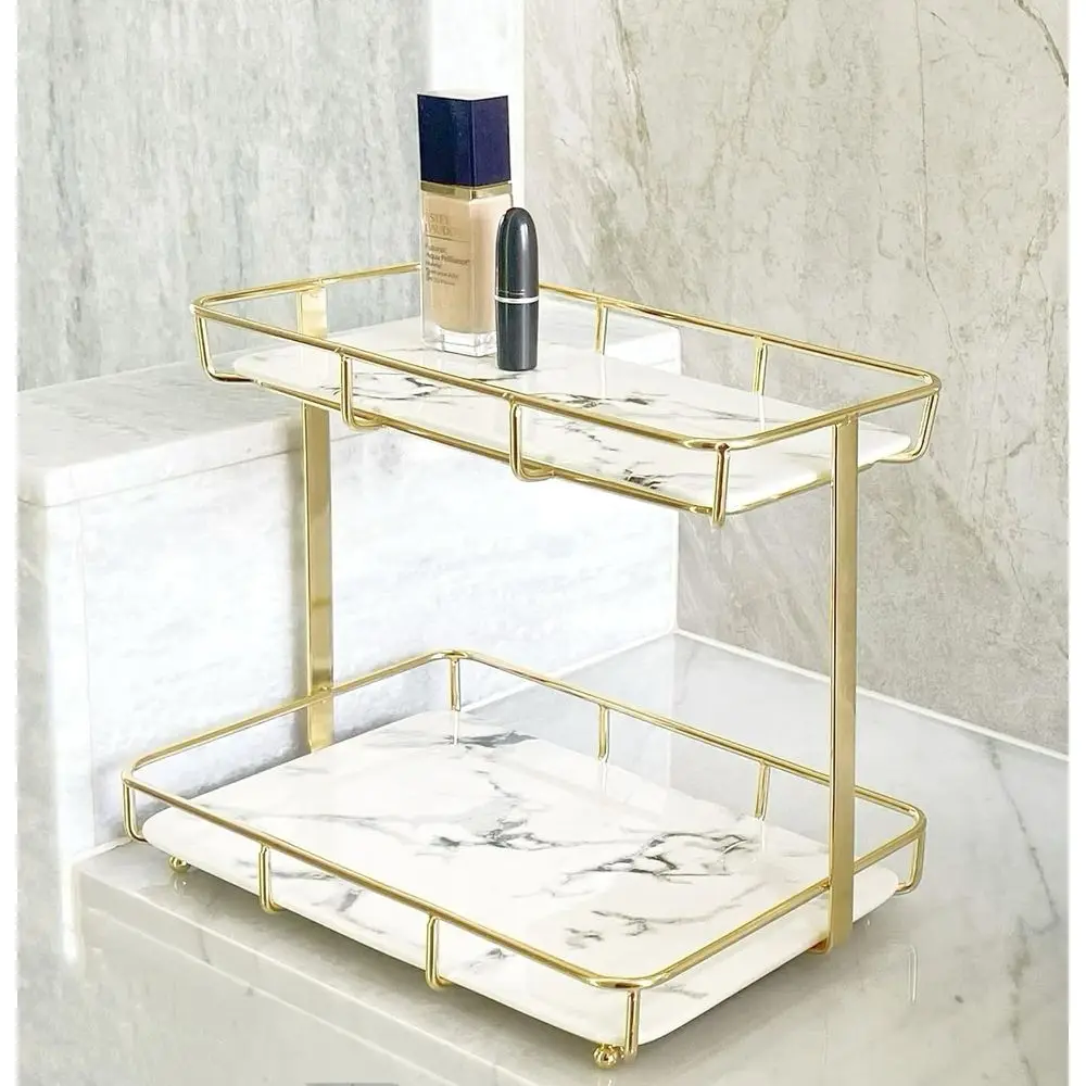 

Органайзер для ванной комнаты, настольный органайзер для духов, органайзер для косметики, подставка для хранения косметики, поднос для туалетного столика, из нержавеющей стали