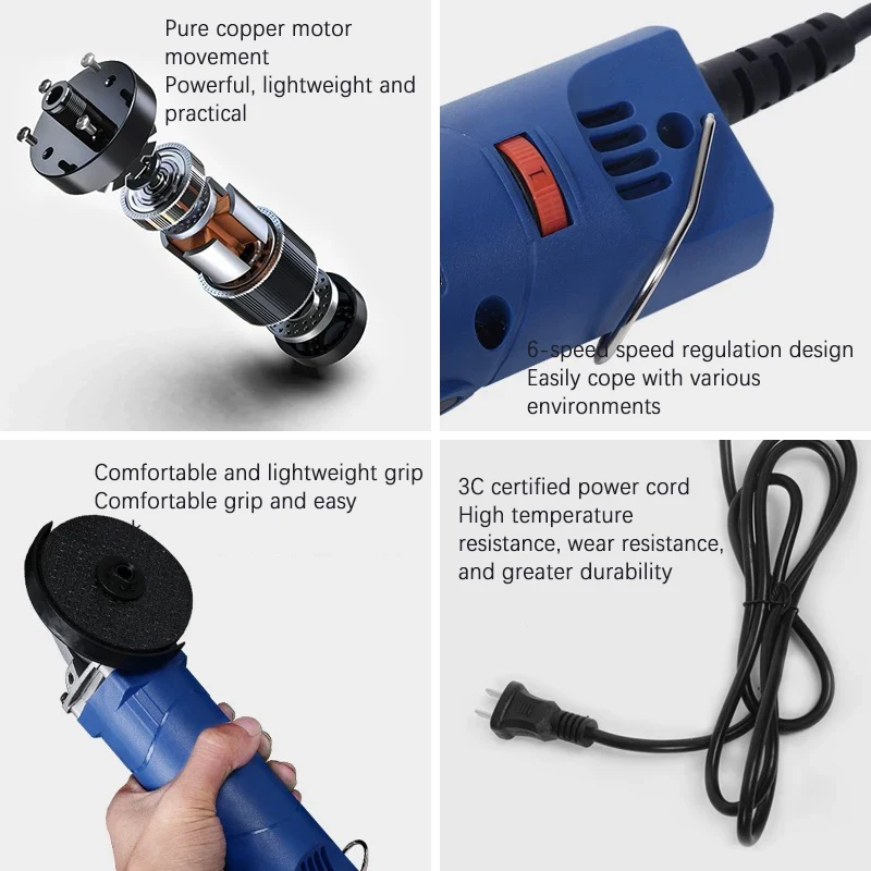 Small Electric Angle Grinder Adjustable Speed Polishing Machine Seam Cleaning And Beauty Multifunctional Polishing Machine