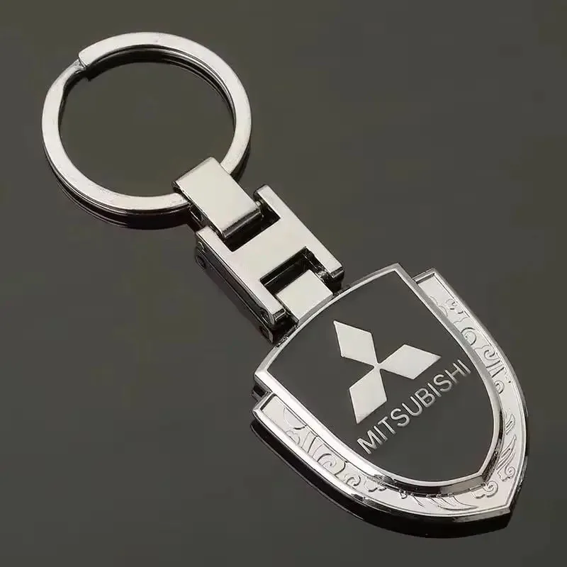 Car Logo Keychain Holder Keyring Pendant for Mitsubishi Mercedes Key Rings Decoration