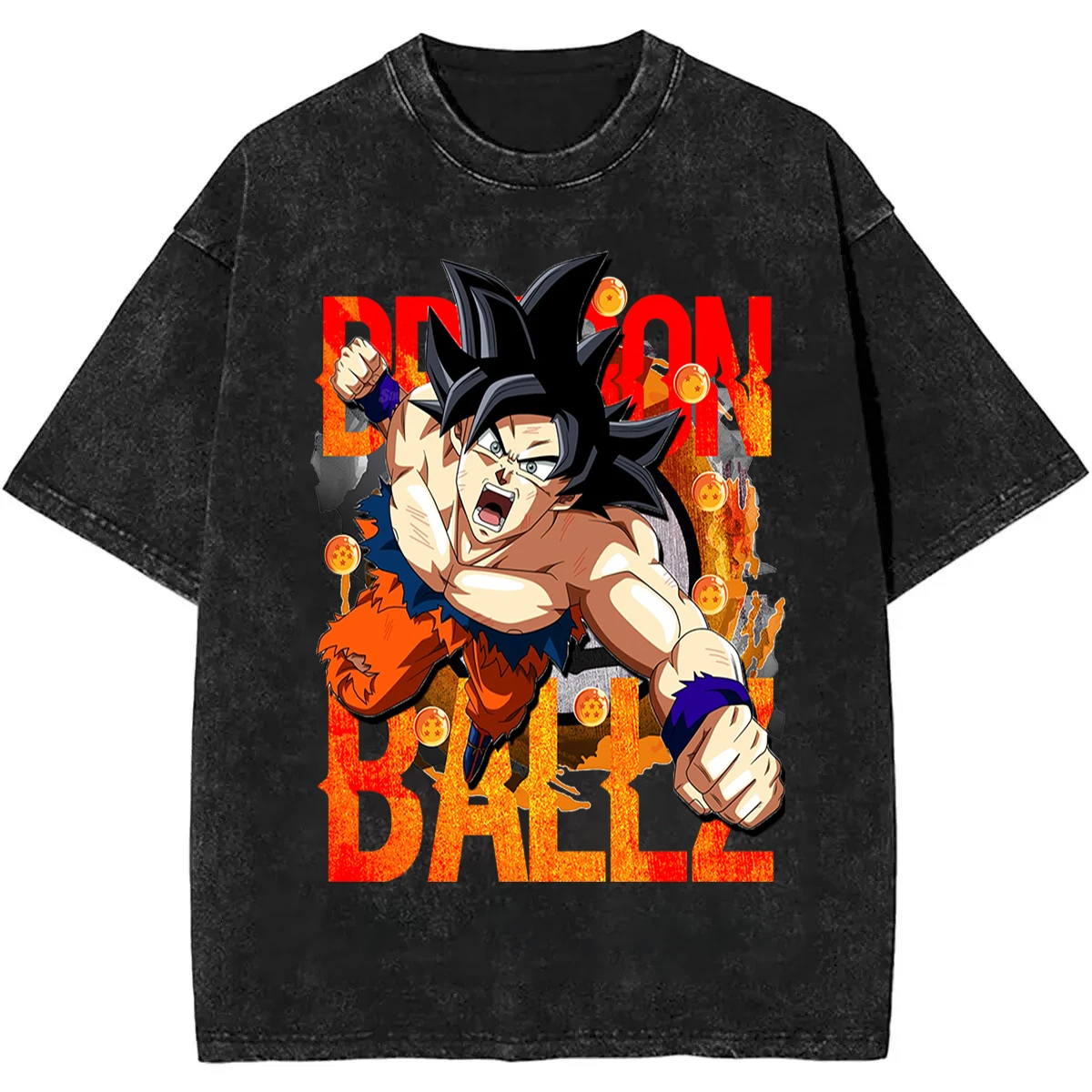 

2026 Summer Dragon Ball Z Vintage T-Shirt 100% Cotton Heavyweight Washed Oversized Unisex Anime Goku Battle Graphic Retro Y2k