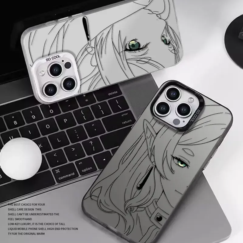 Hot Japan Anime Comics Frieren Phone Case For iPhone 16 15 14 13 12 11 Pro Max X XR XSMAX 8 7 Plus Candy Shockproof Back Cover