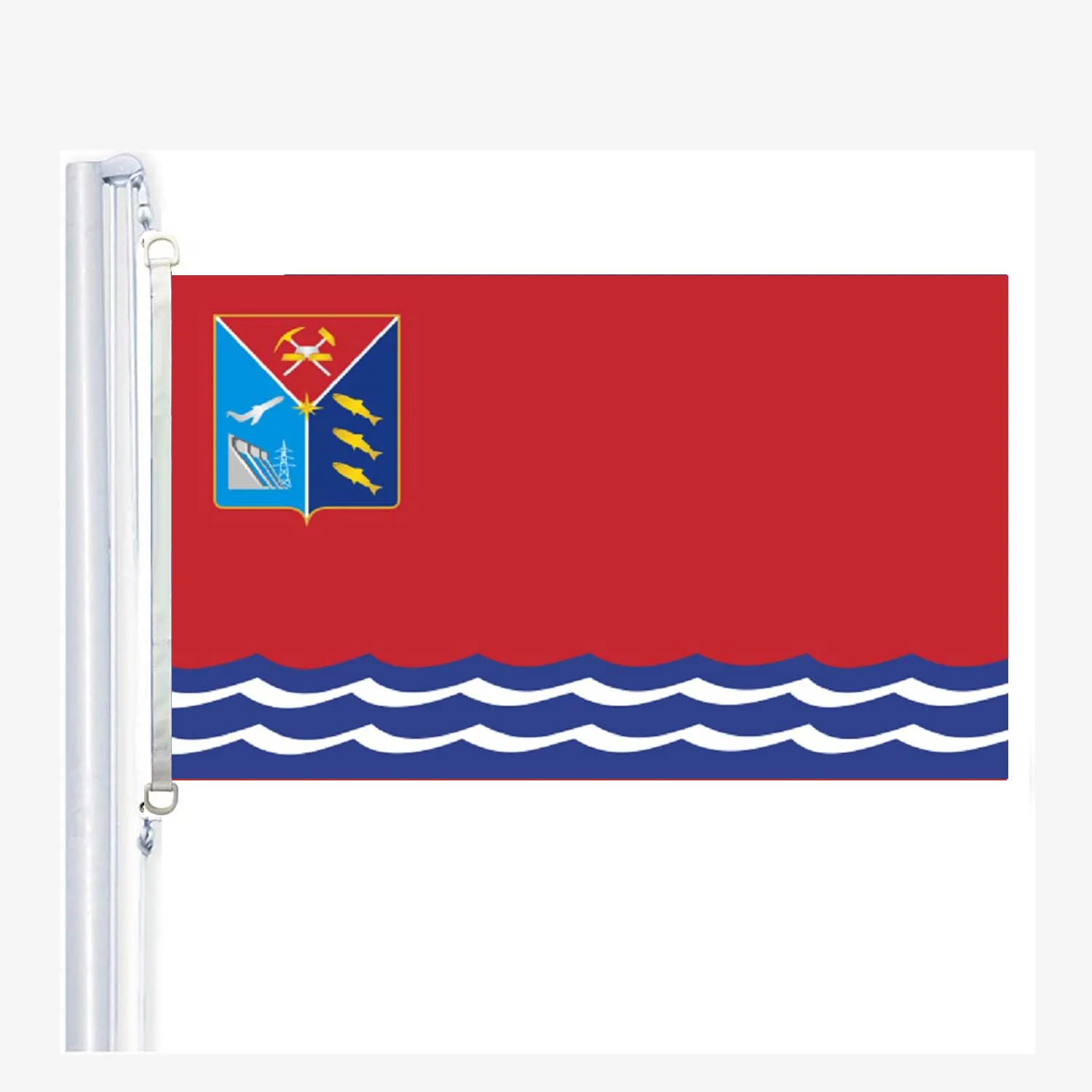 Magadan Oblast flags 90 x 150 cm, 100 % Polyester, Digitaldruck