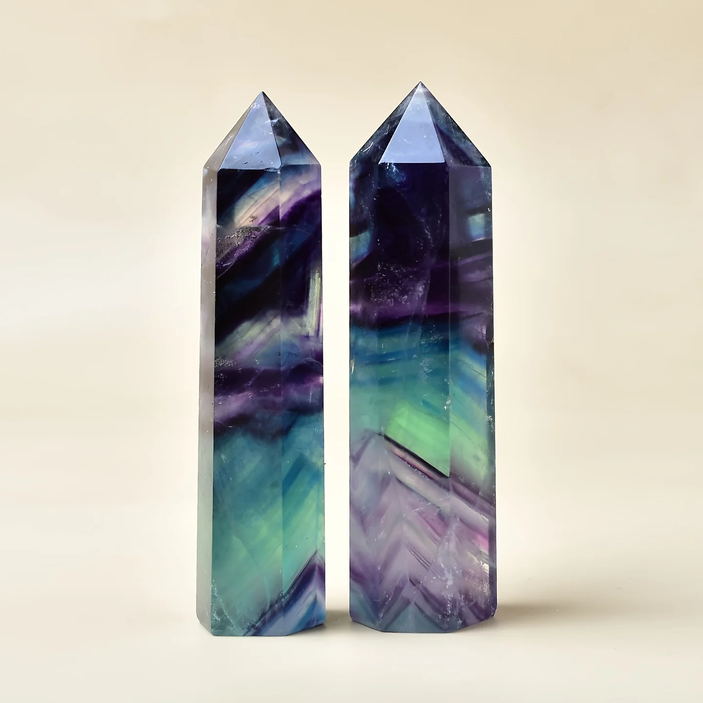 Natural Fluorite Tower Point/Unique Color/Unpolished Stone/Wrapped in Gift Packaging/The Perfect Crystal Gift Option