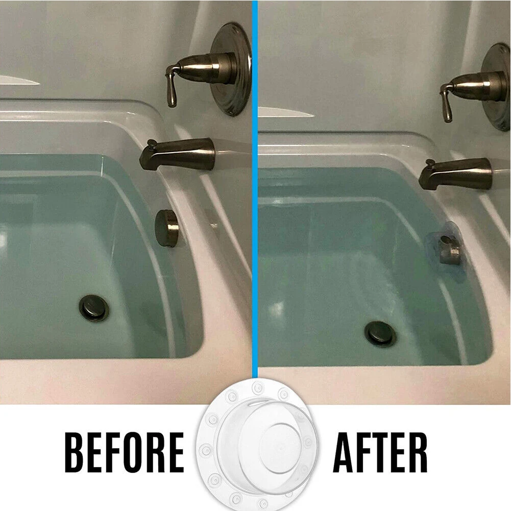 Cubierta de drenaje práctica fácil de usar para baño, desbordamiento de bañera, experiencia similar a un Spa en casa, reutilizable, añadir pulgadas de agua, redonda y Flexible