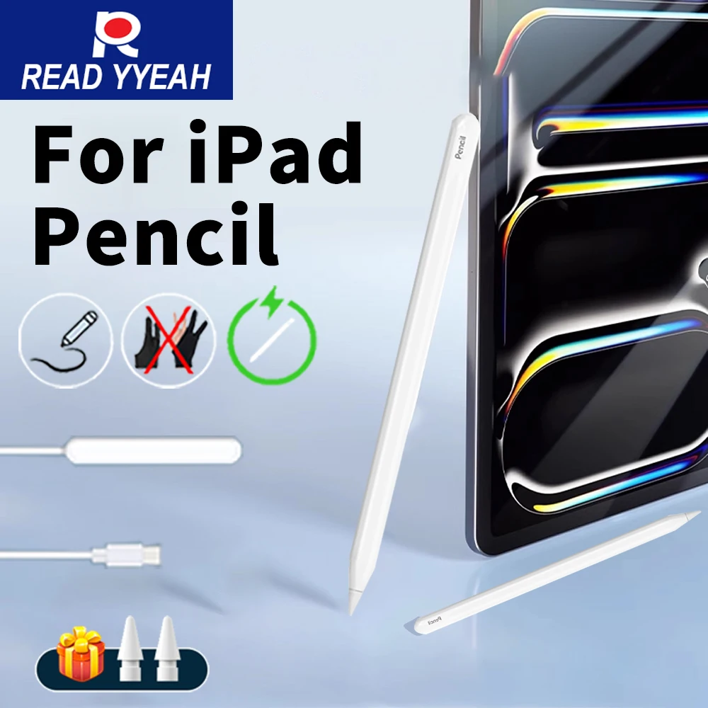 

2025 Stylus For Apple Pencil Magnetic Wireless Charging iPad 11 13 M2 M3 Pro 12.9 11 Air 4 5 Mini 6 for iPad Tilt Palm Rejection