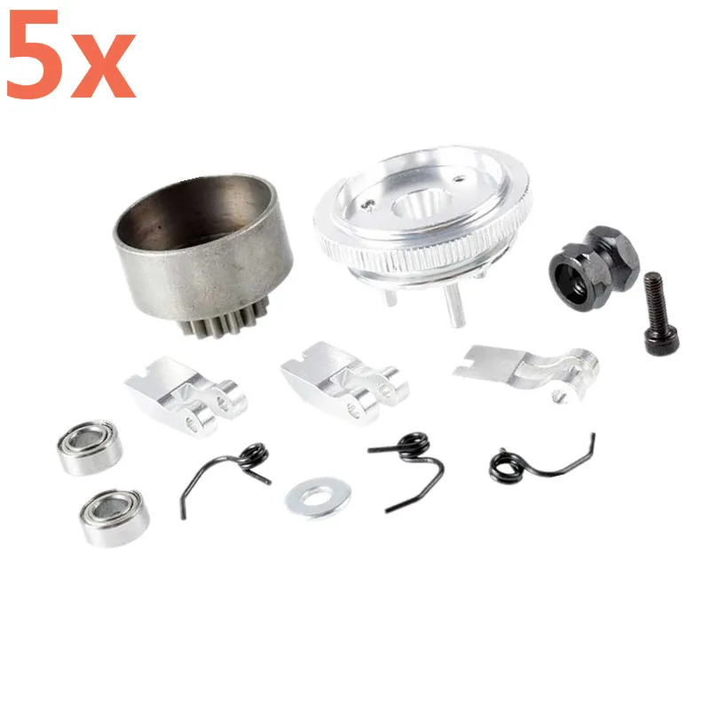 

5Sets Bell Gear Flywheel+14T Clutch Shoe+Spring+Bearing Assembly Sets Alloy HSP 1/8 RC Car Nitro Engine Parts 81020 Upgrade