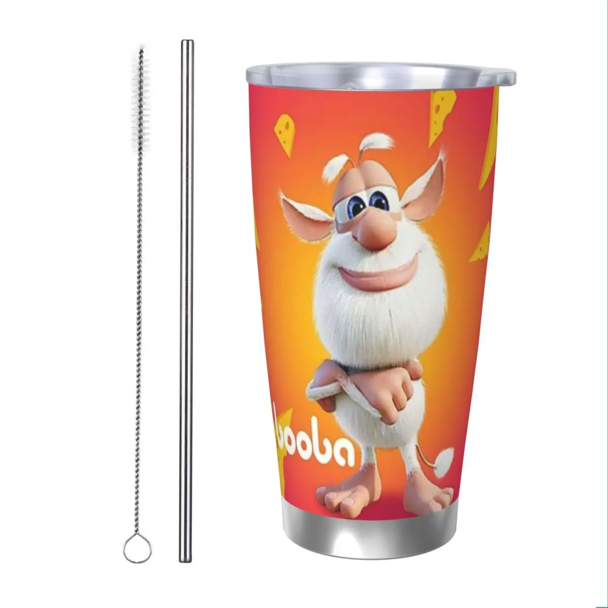 

Fourbob-Booba Animation 20oz Cup Large Capacity Car Mug Leak-proof Juice Coffee Cup Food Grade