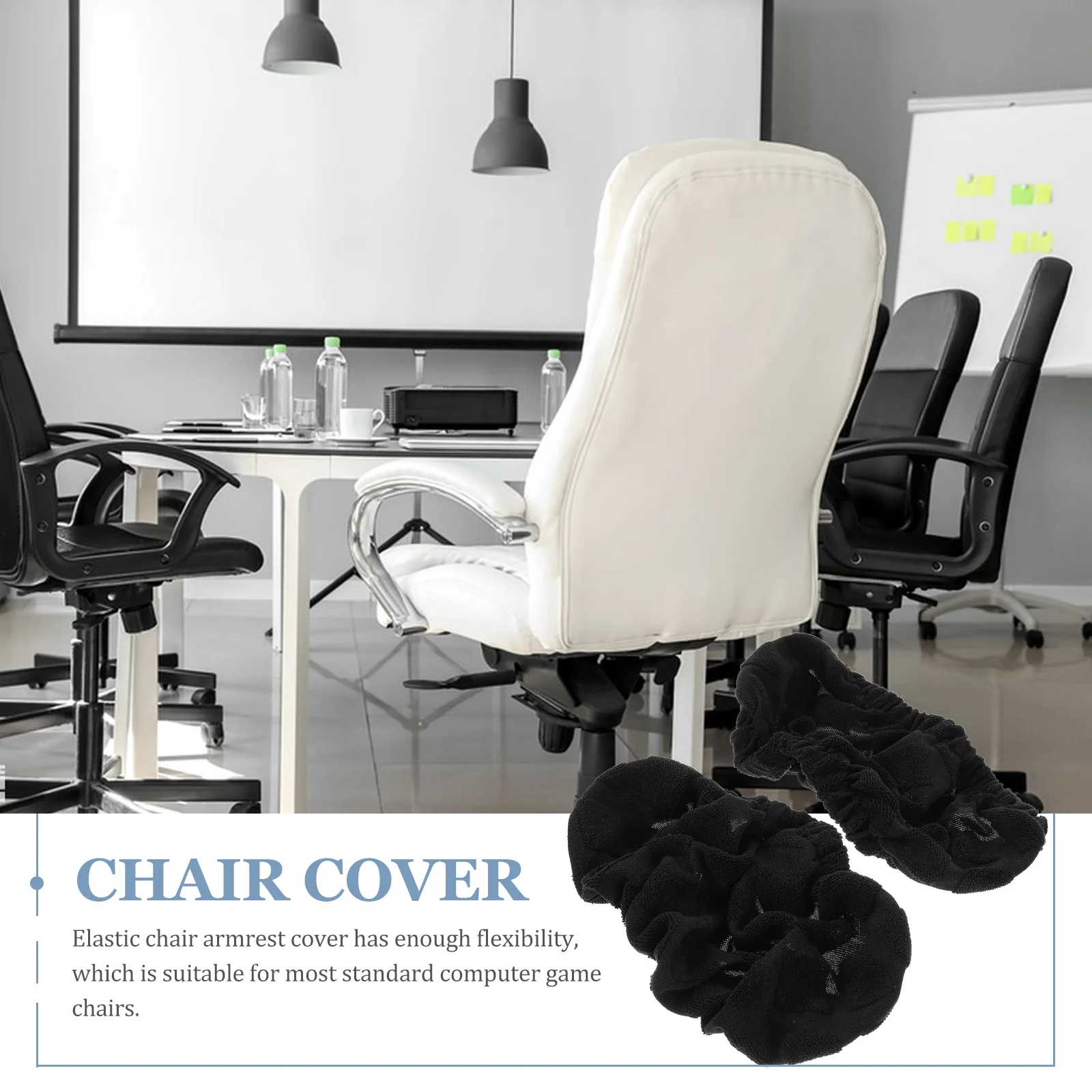 Arm Covers for Recline Gaming Chair Chaise Lounges Rest Armrest Office Black Sleeves Deck Chairs