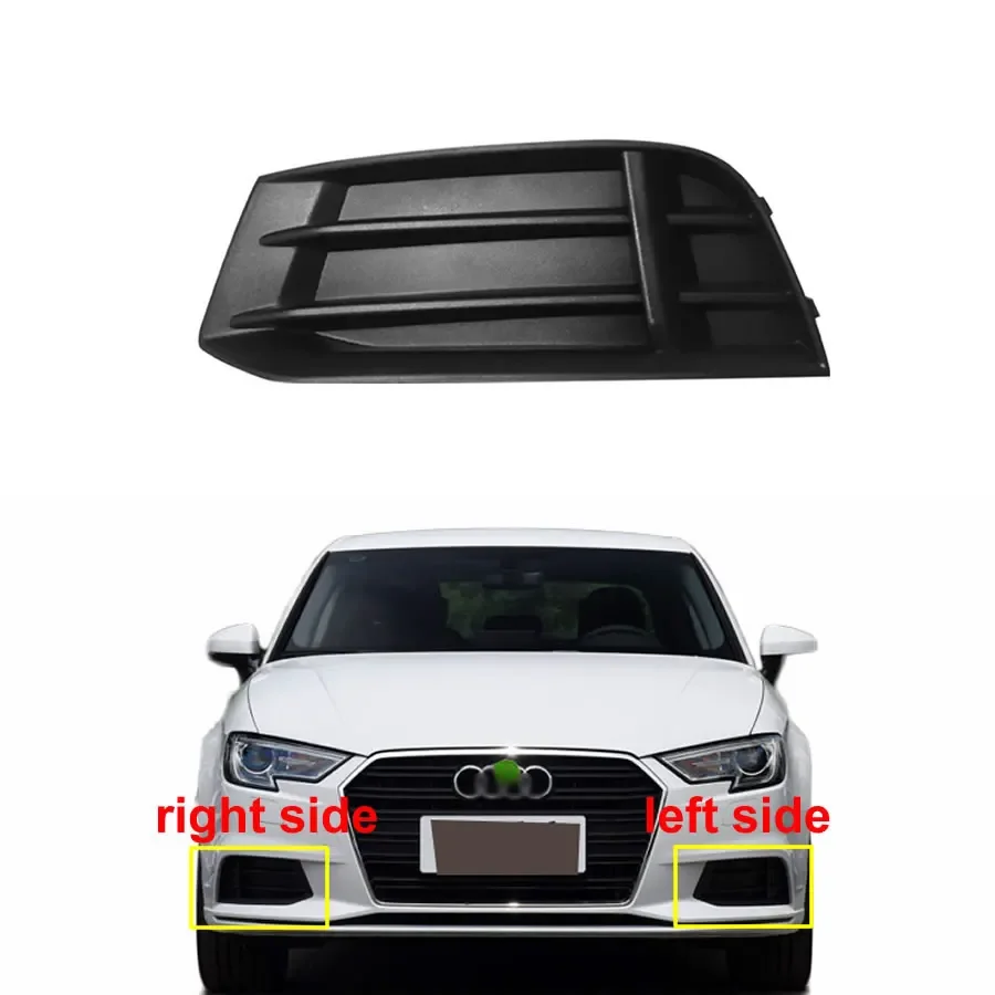 

For Audi A3 2017 2018 2019 2020 Sedan Low Configuration Front Bumper Fog Light Cover Grille Replacement Lamp Frame