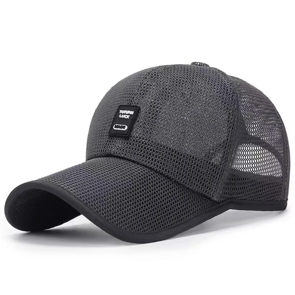 Fashion Breathable Baseball Cap Snapback Closure Unisex Mesh Cap Fishing Hats Summer