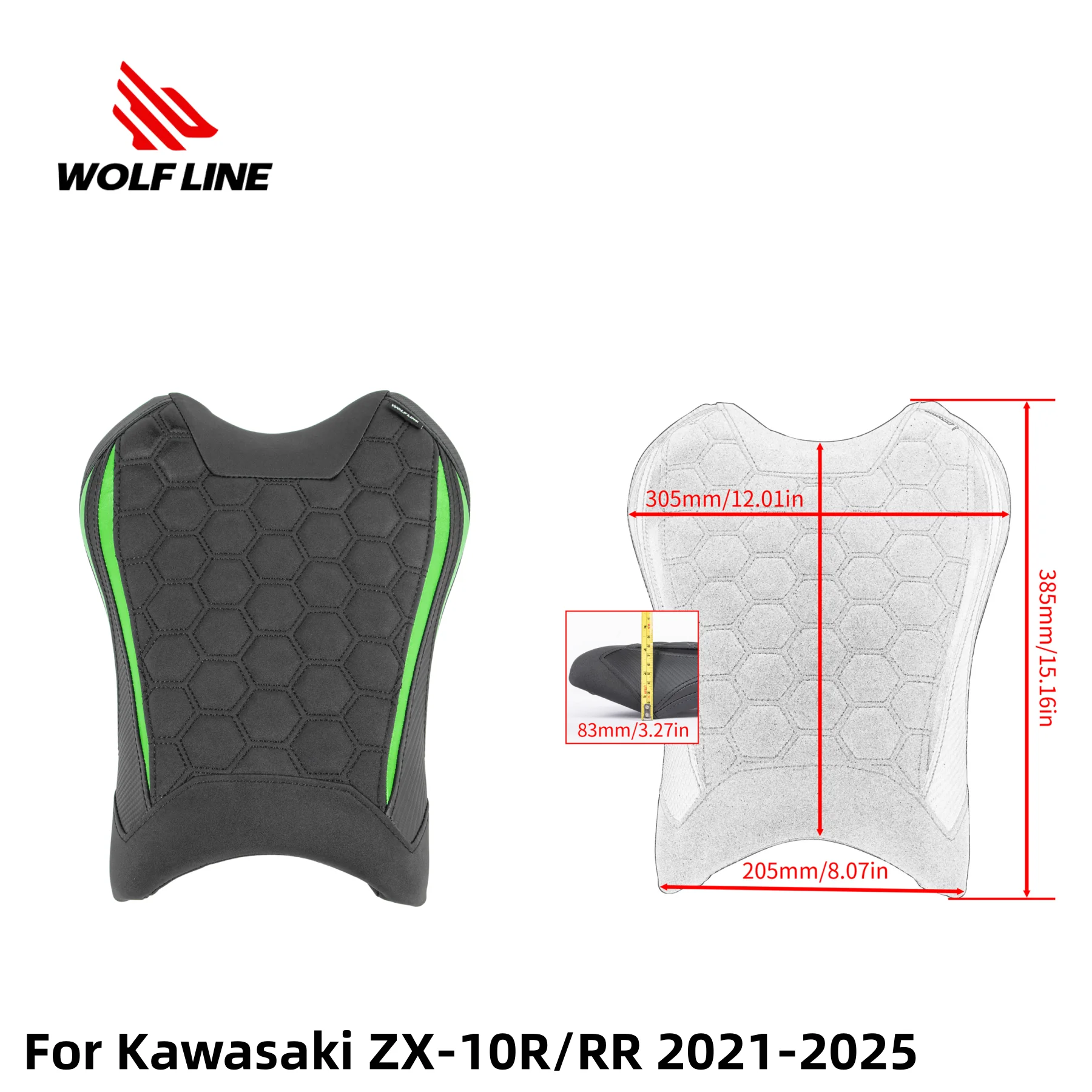 

Motorcycle Front Diver Comfort Seat Cushion Rider Saddle Solo Cushion Pad Fit For Kawasaki ZX-10R/RR 2021 2022 2023 2024 2025