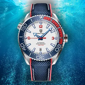 עיצוב pagani מותג העליון ספורט גברים מכני wristwatch קרמיקה צינור עמיד למים אוטומטי שעון ספיר חדש שעון גברים