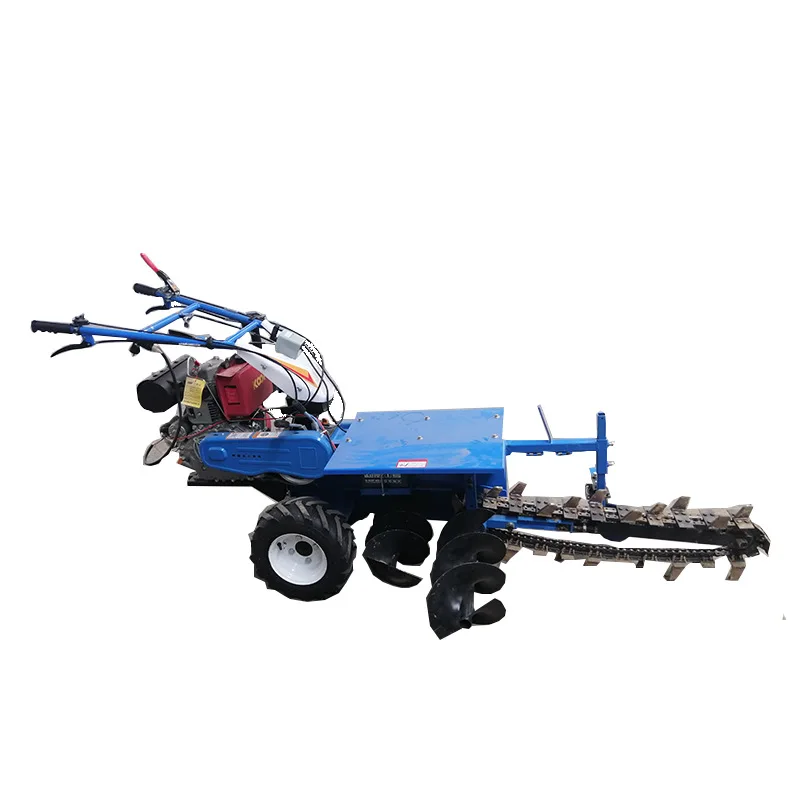 Walk Behind Chain Trencher Handheld Ditch Digger for Small Scale Farmers Digging Drainage Ditches in Narrow Passages