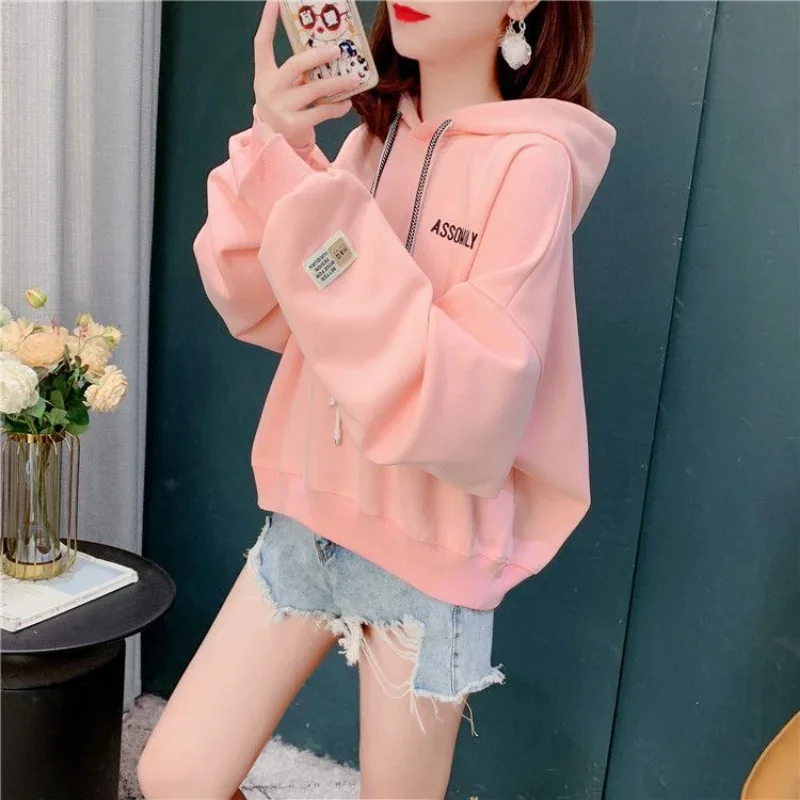 Women Goth Elegant Za 2024 Winter Clothes Woman Sweatshirt Aesthetic Hoodie Long Sleeve Harajuku Korean Autumn for Teens Coat Xl