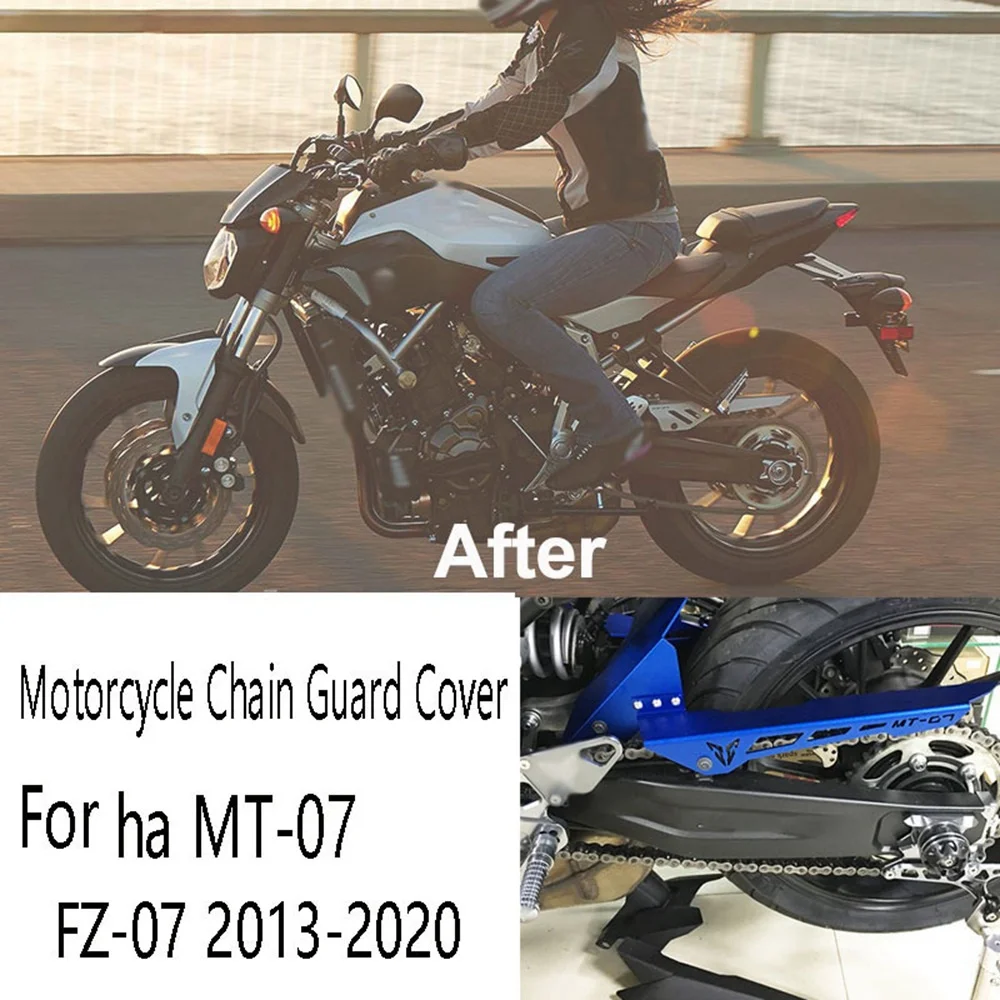 Motorcycle Chain Guard Cover Rear Fender Tire Hugger Mudguard For MT-07 FZ-07 2013-2020