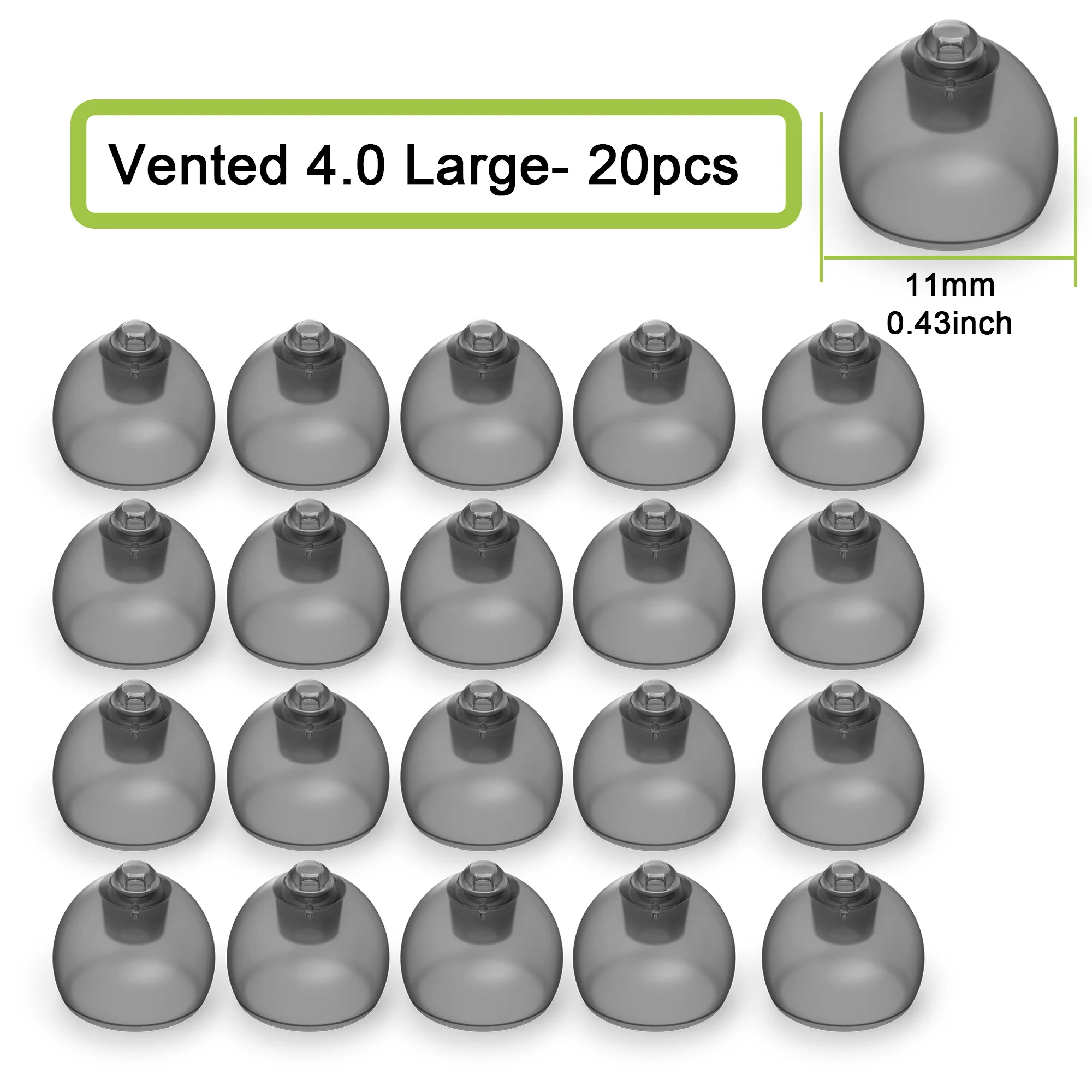 

20 шт. вентилируемых куполообразных насадок для слуховых аппаратов Phonak 4.0, аксессуары для слуховых аппаратов Phonak Audeo Marvel Paradise Lumity (размеры S/M/L)