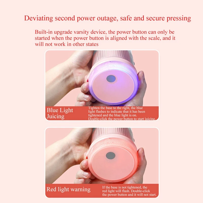 充電式フレッシュフルーツジューサー、USBポータブルジュースボトル、ミニクイックエレクトリックブレンダー、スムージーアイスメーカー