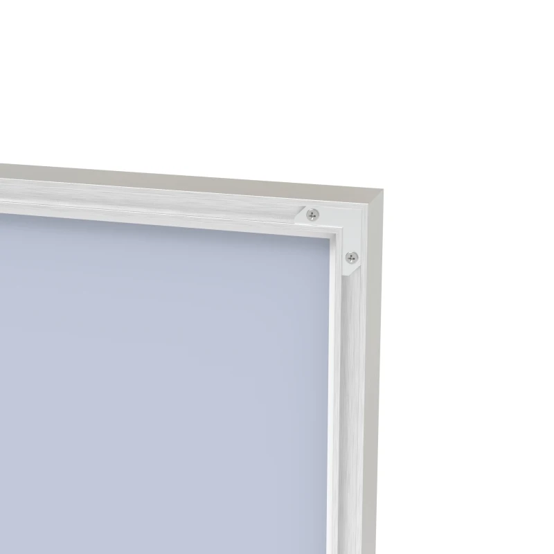 مرآة حمام مستطيلة حديثة كبيرة الحجم مقاس 55 × 30 مع إطار فضي ومرايا حائط كبيرة مزخرفة للحمام وغرفة المعيشة